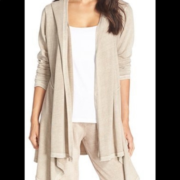 UGG WOMENS GINNIFER HOODED GREY COTTON CARDIGAN M - Picture 6 of 6